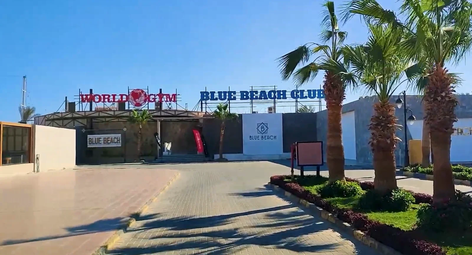 Blue Beach Club and World Gym building