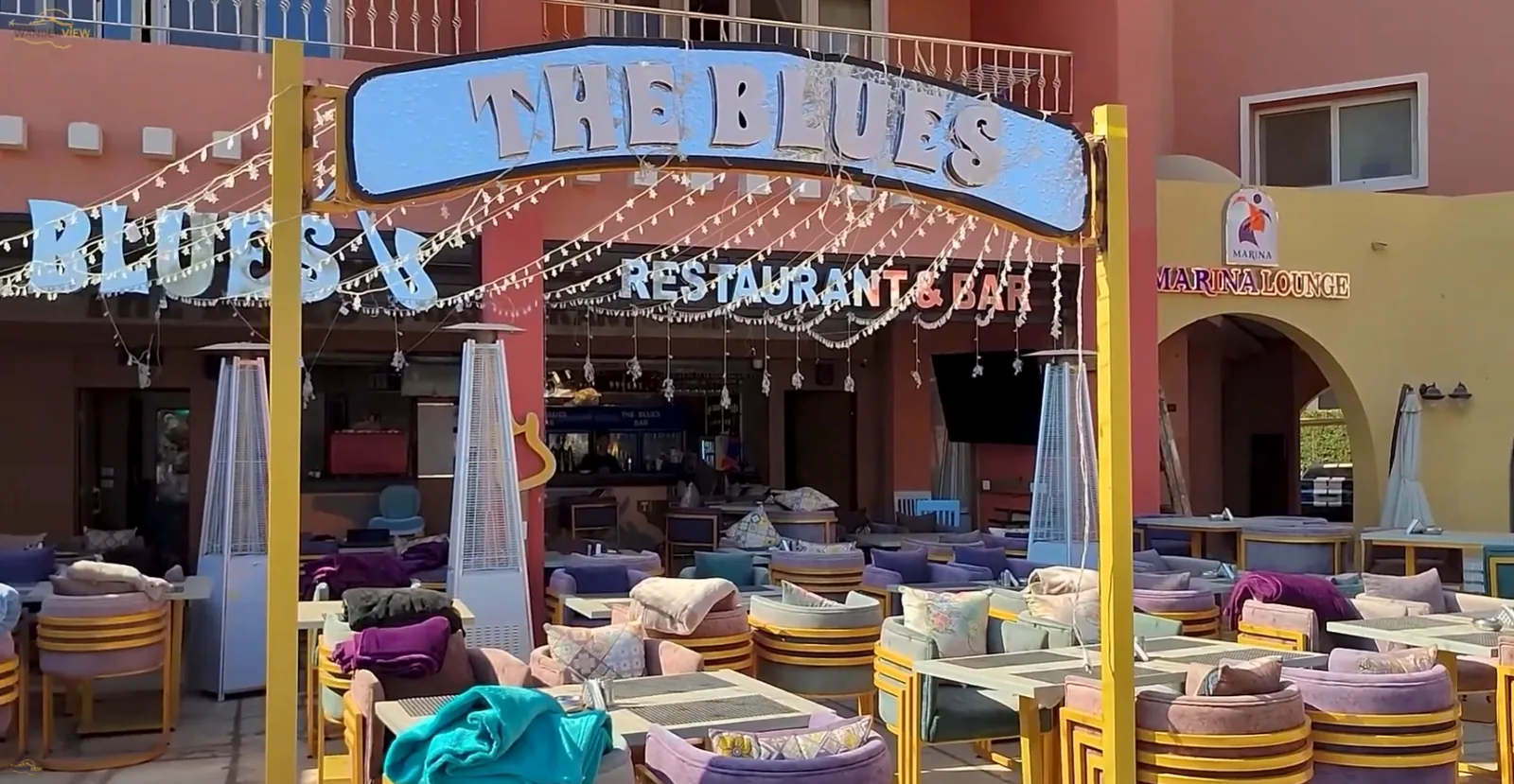 The Blues Restaurant & Bar at Hurghada Marina.