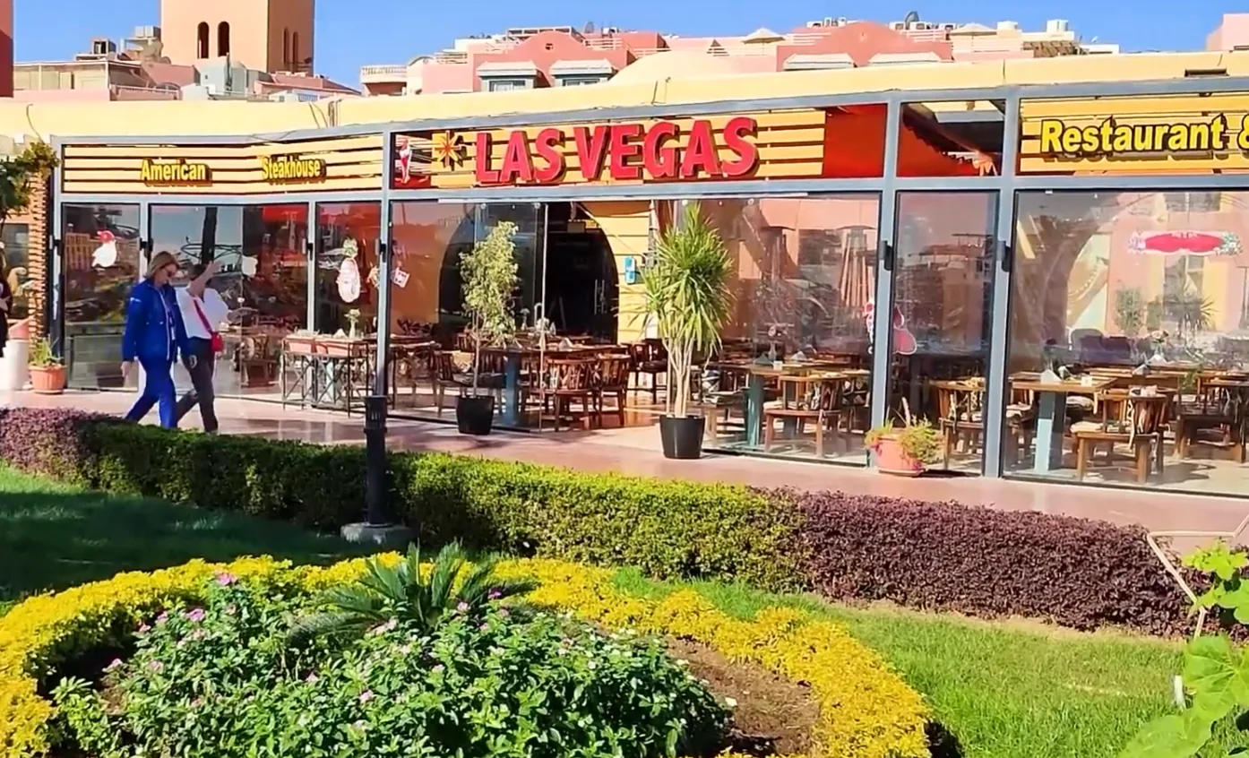 Las Vegas American Steakhouse Restaurant & Café at Hurghada Marina.